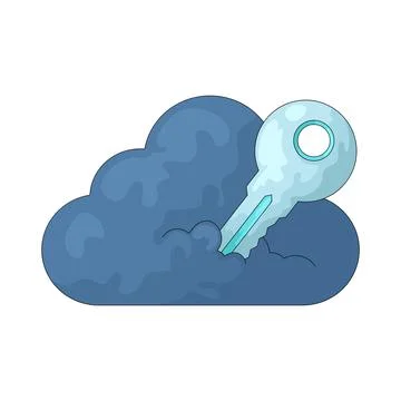 Cloud key illustration Stock Illustration