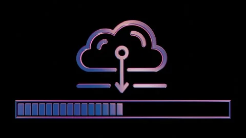 A cloud with a keyboard Stock Footage 309929193