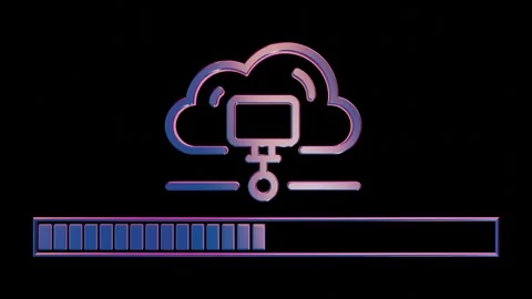 A cloud with a keyboard on it Stock Footage 309924025
