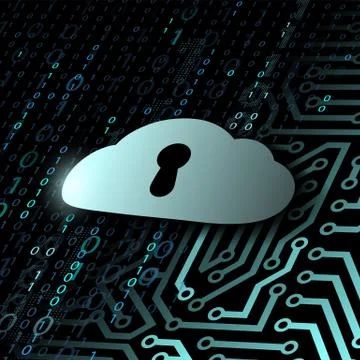 Cloud with keyhole. Stock Illustration