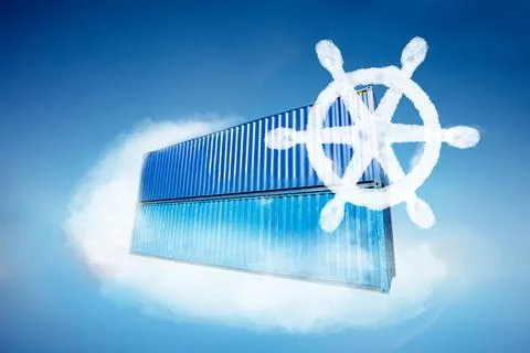 Cloud Kubernetes helm concept with containers Stock Photos