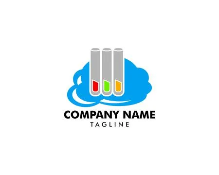 Cloud Lab Logo Template Design Vector Stock Illustration