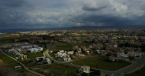 Cloud landscape in a resort town. Stock Footage 76020777