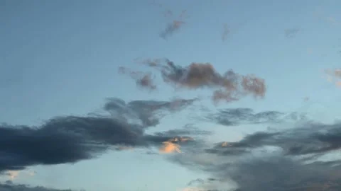 Cloud landscape in time lapse at dusk. Stock Footage 156488133