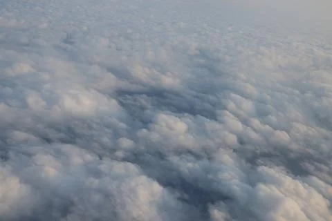 Cloud layers soft blue sky texture Foto stock