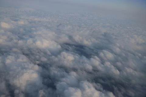 Cloud layers soft blue sky texture Foto stock