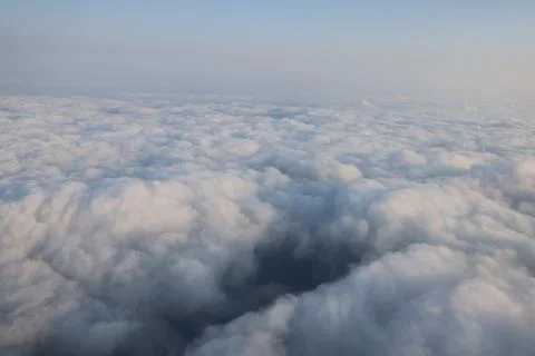 Cloud layers soft blue sky texture 스톡 사진