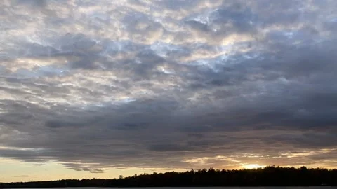 Cloud layers timelapse then good color after sunset 4747 Stock Footage 264785138