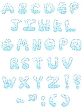 Cloud letters Stock Illustration