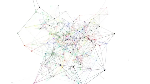 A cloud of letters. Seamless loop. Stock Footage 104404610