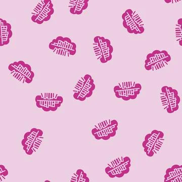 Cloud library education platform glyph seamless pattern イラスト素材