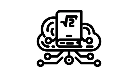 Cloud library education platform line icon animation Stock Footage 326749383