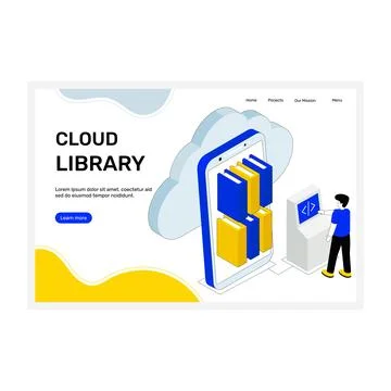Cloud Library Stock Illustration
