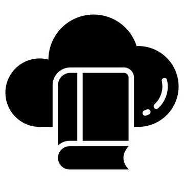 Cloud library vector icon, school and education icon. 스톡 일러스트