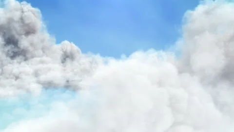 Cloud on Light Blue Background Stock Footage 221395651