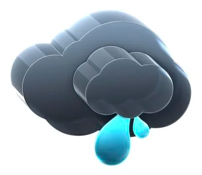 Cloud with light rain. Stock Illustration