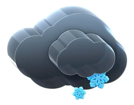Cloud with light snow. Stock Illustration