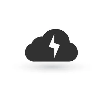 Cloud Lighting logo icon. vector illustration isolated on white background. 스톡 일러스트