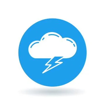 Cloud lightning bolt icon Stock Illustration