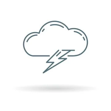 Cloud lightning bolt icon Stock Illustration