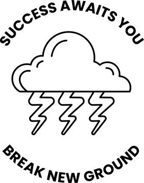 A cloud with lightning bolts Stock Illustration