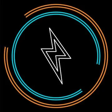 Cloud lightning icon - thunder storm Stock Illustration