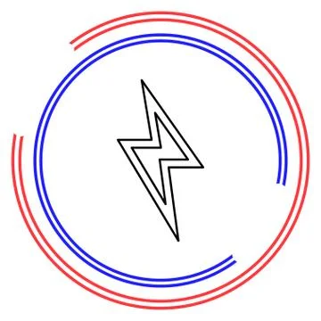 Cloud lightning icon - thunder storm Stock Illustration
