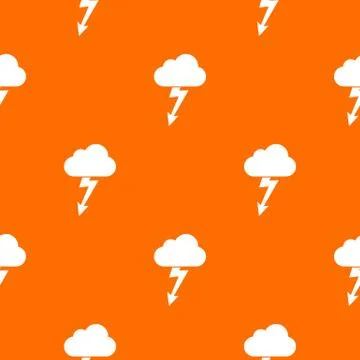 Cloud with lightning pattern seamless Stock Illustration