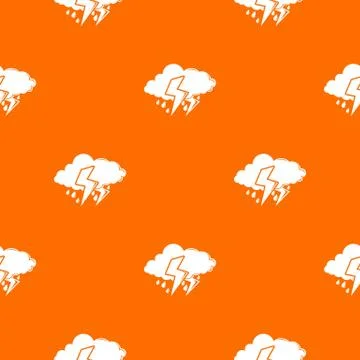 Cloud lightning pattern vector orange Illustrazione stock