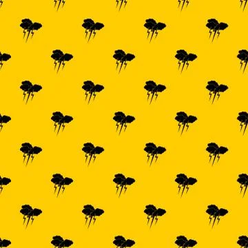 Cloud with lightnings pattern Stock Illustration