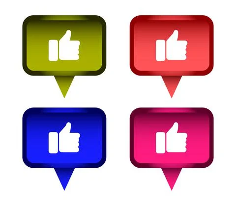 Cloud with likes vector on white background Stock Illustration