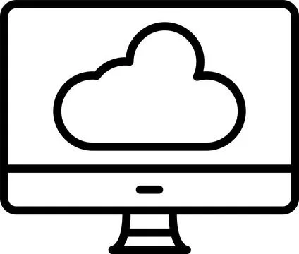 Cloud Line Icon Design Stock Illustration