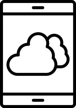 Cloud Line Icon Design Stock Illustration
