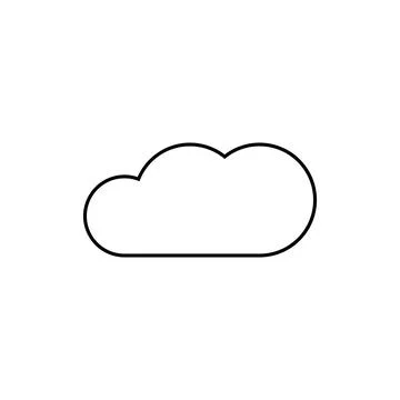 Cloud line icon Stock Illustration