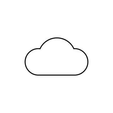 Cloud line icon Stock Illustration