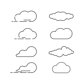 Cloud line icon Stock Illustration