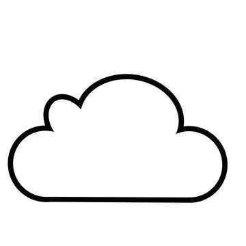 Cloud line icon. Suitable for storage solutions, databases, cloud and meteorolog Stockillustratie