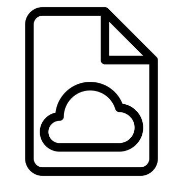 Cloud line icon vector illustration isolated on white background 스톡 일러스트