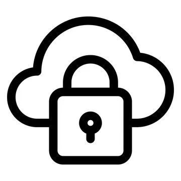 Cloud line icon vector illustration isolated on white background Stock Illustration