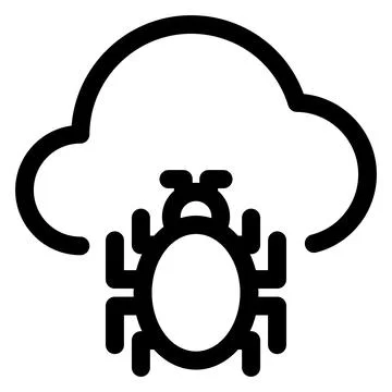 Cloud line icon vector illustration isolated on white background Stock Illustration