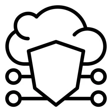 Cloud line icon vector illustration isolated on white background Stock Illustration