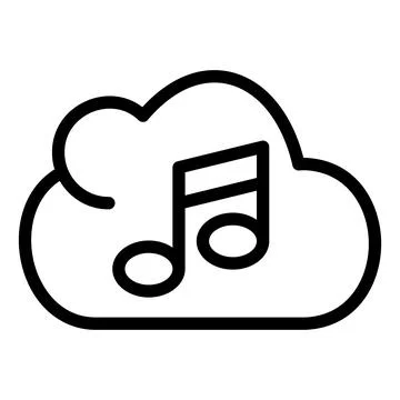 Cloud line icon vector illustration isolated on white background Stock Illustration