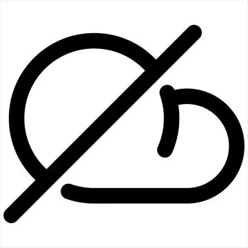 Cloud line icon vector illustration isolated on white background Stock Illustration