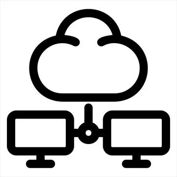 Cloud line icon vector illustration isolated on white background Stock Illustration