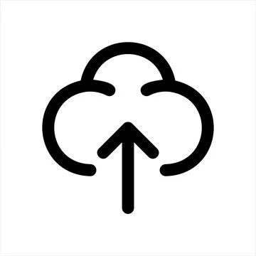 Cloud line icon vector illustration isolated on white background Stock Illustration