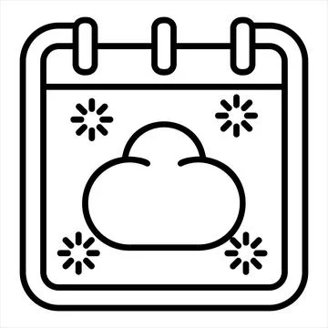Cloud line icon vector illustration isolated on white background Illustrazione stock