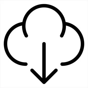 Cloud line icon vector illustration isolated on white background Stock Illustration