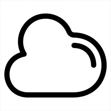 Cloud line icon vector illustration isolated on white background 库存插图
