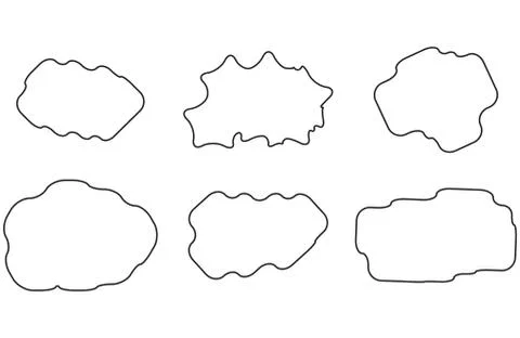 Cloud linear set Stock Illustration