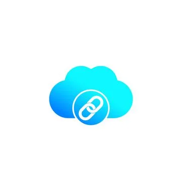 Cloud link icon, vector Stock Illustration